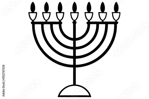 Hanukkah Menorah silhouette.