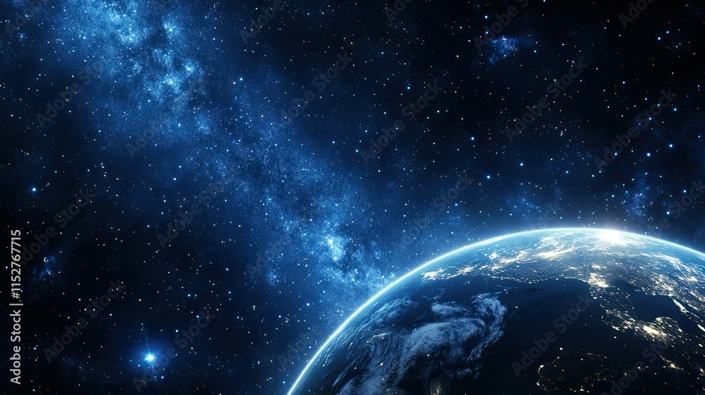 Obraz premium A breathtaking view of Earth from space,