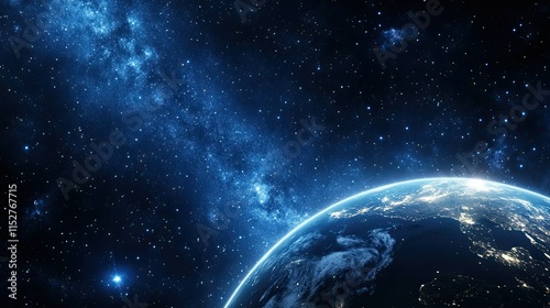 A breathtaking view of Earth from space,