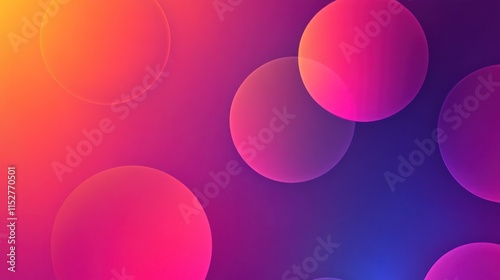 Abstract vibrant gradient background with overlapping translucent circles. photo