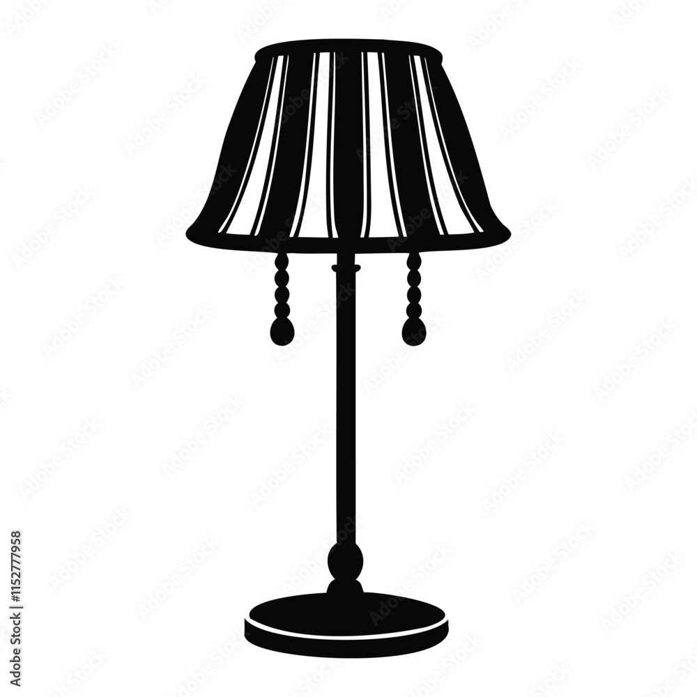 Obraz premium minimalist floor lamp silhouette art for modern interior design