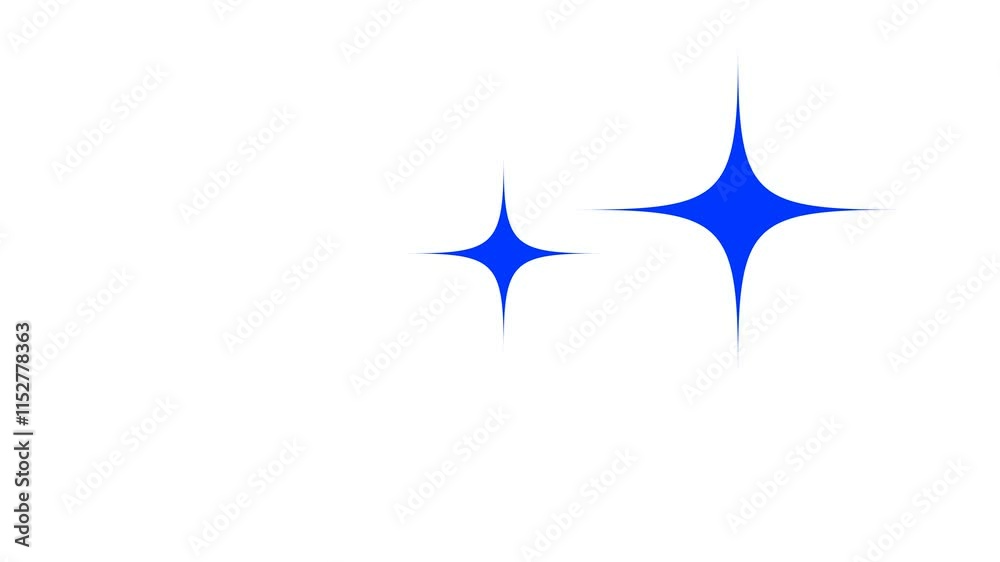 Twinkling Star, Stars Blinking, Spark Animated Background 4k Resolution with Alpha Channel