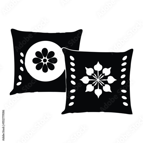 decorative throw pillows silhouette art for home and living decor