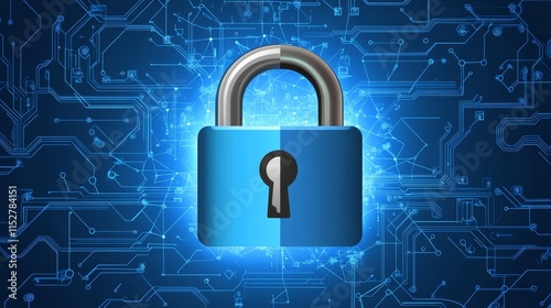 Wallpaper Mural Enhanced circuit security, padlock system integration, digital electronic circuit protection Torontodigital.ca