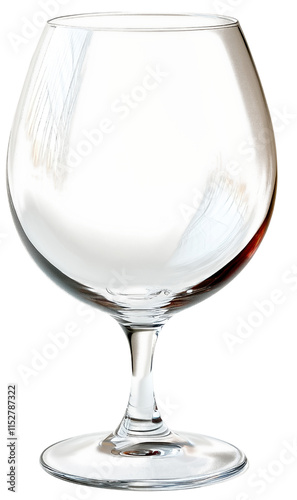 Wine Glasses in 3D Rendering Isolated on Transparent Background for Wine Tasting photo