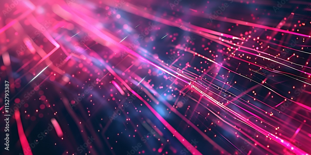 A glowing web of digital connections on an abstract background. with purple dot color A glowing web of digital connections on an abstract background. with purple dot color