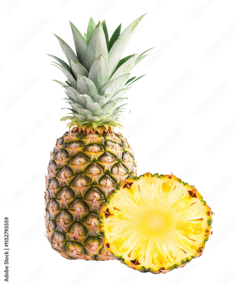 High-Quality PNG of Fresh pineapple on transparent png Isolated on White Background – High Resolution High-Quality PNG of Fresh pineapple on transparent png Isolated on White Background – High Resolution