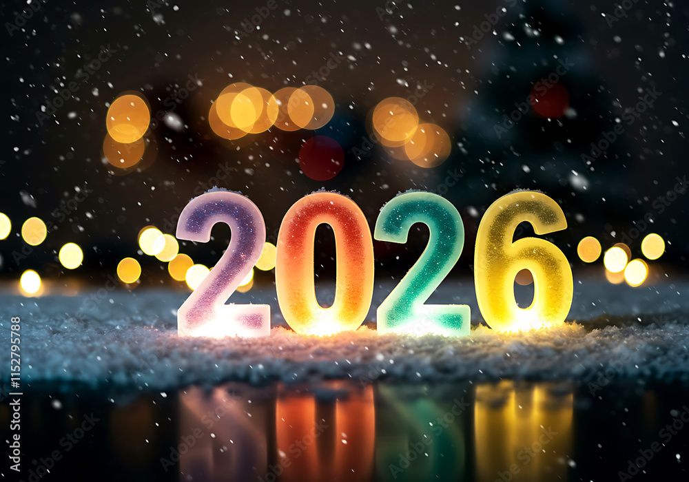 Vibrant Celebration Welcome 2026 with Bright Colors