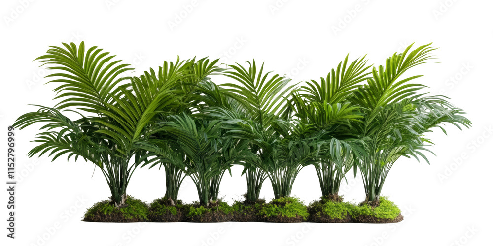 A visually rich depiction of oil palm plants, emphasizing their importance in the production of palm oil and its global significance