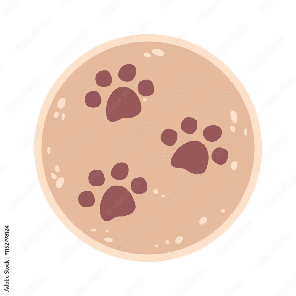 Fototapeta premium Cute paw traces coffee art