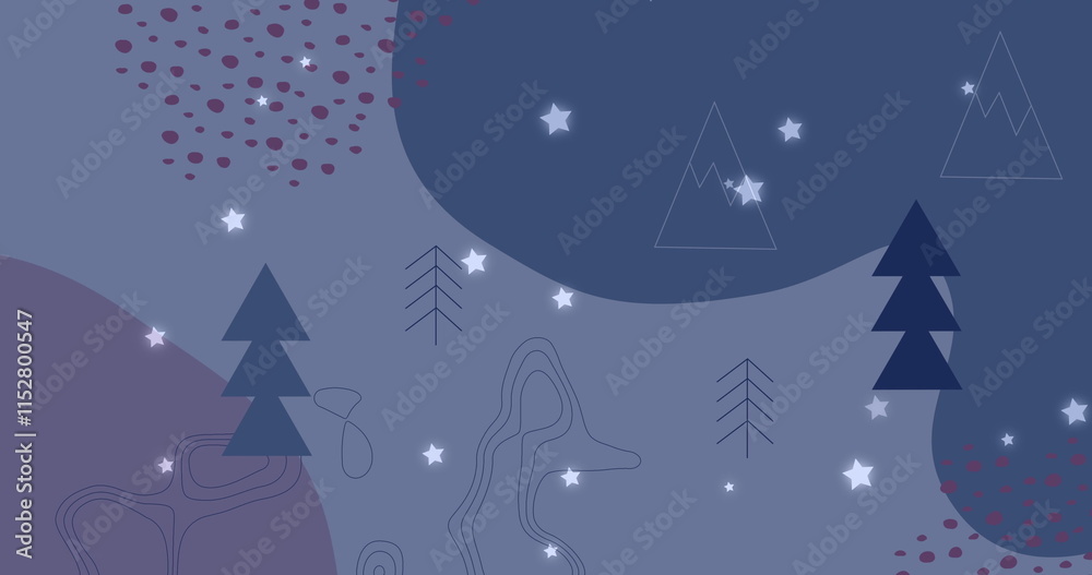 Image of christmas tree pattern over white background Image of christmas tree pattern over white background
