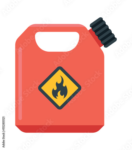 Flammable chemicals in canister vector illustration