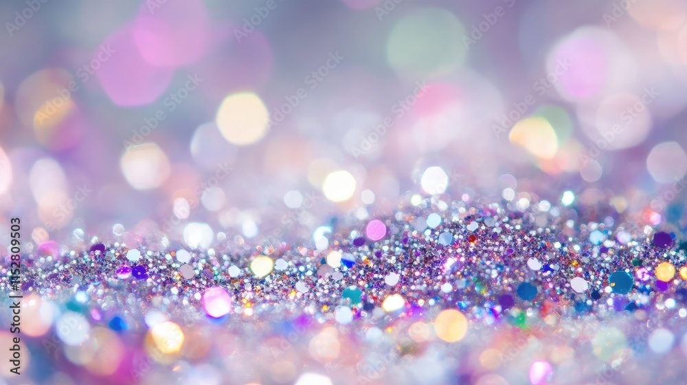 A close-up of multicolored glitter scattered across a white surface, sparkling under bright light to highlight its shimmer and texture. A close-up of multicolored glitter scattered across a white surface, sparkling under bright light to highlight its shimmer and texture.