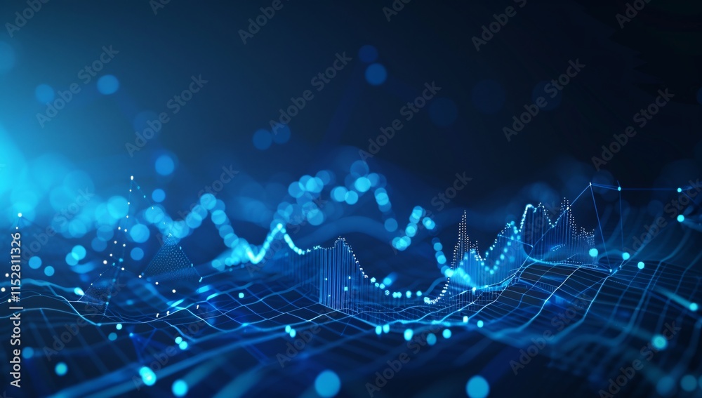 Fototapeta premium digital abstract pattern with dot and line, abstract technology background