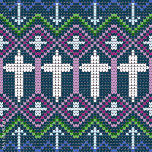 Knitting,Navajo Native American Indian, tribal, traditional, 
pattern design for carpet, print, wrap, decorative, illustration, Fabric, Wallpaper, Ceramics  
