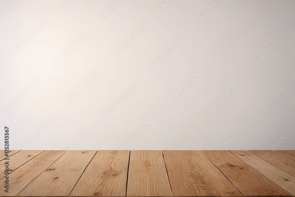 there is a wooden table with a white wall in the background there is a wooden table with a white wall in the background