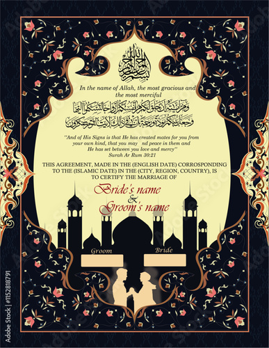 Islamic Nikkahnama/ Marriage Certificate