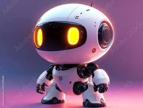 Futuristic and Cute Robot Character