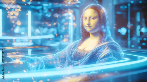 mona lisa ai, digital art, futuristic - ai art generation