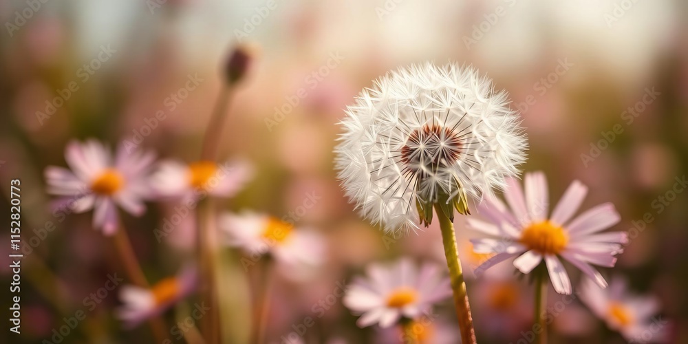 Close-up of a dandelion with soft, blurred natural background, creating an artistic and serene image perfect for spring and summer themes, background, dandelion Close-up of a dandelion with soft, blurred natural background, creating an artistic and serene image perfect for spring and summer themes, background, dandelion