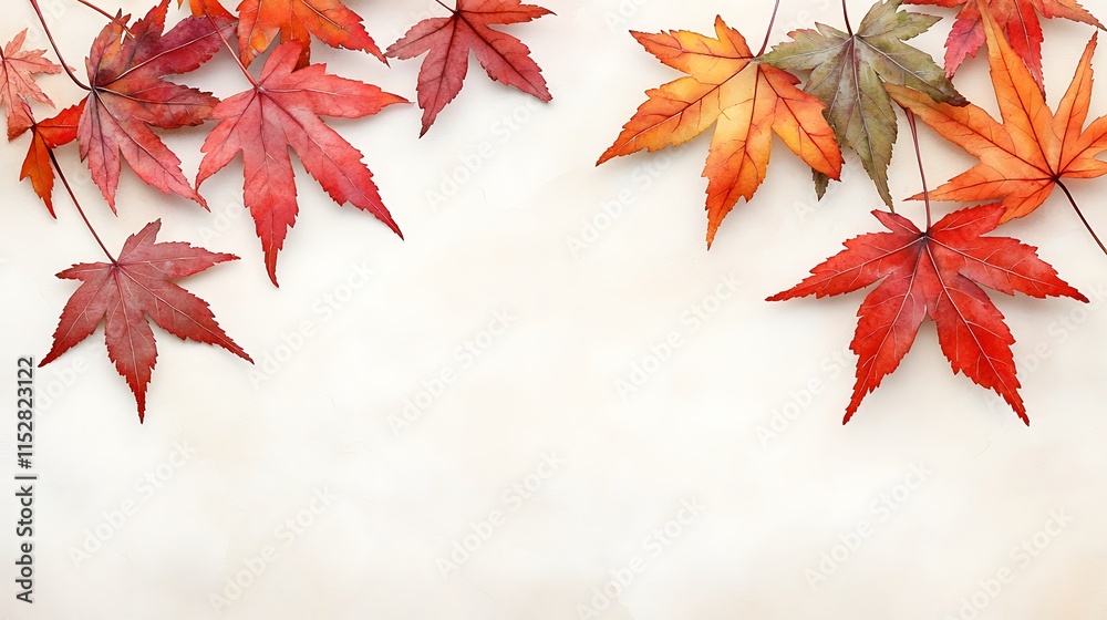 Autumn leaves falling a decorative close-up view of nature's tranquil seasonal change Autumn leaves falling a decorative close-up view of nature's tranquil seasonal change