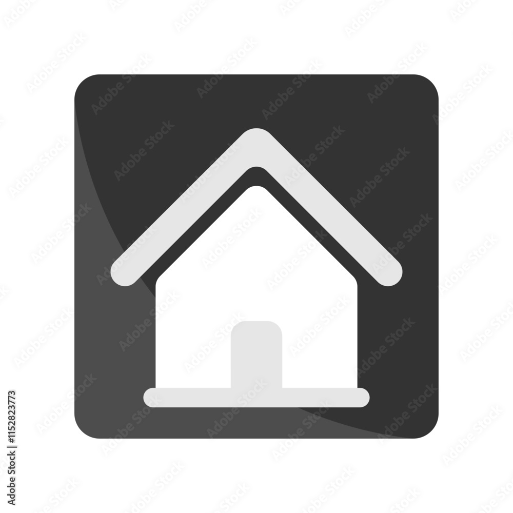 Home Icon with Shadow Effect Home Icon with Shadow Effect