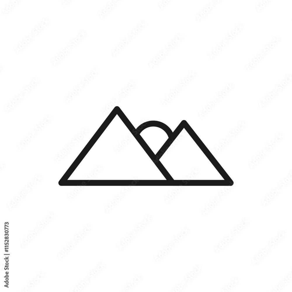 Mountains illustration icon design Mountains illustration icon design