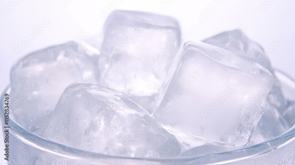 A close-up image of clear ice cubes stacked in a glass, reflecting light against a subtle background. A close-up image of clear ice cubes stacked in a glass, reflecting light against a subtle background.
