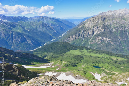 Gonachkhir Gorge landscape with the Amanauz River photo