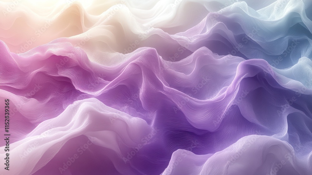 Obraz premium Soft pastel fabric waves, flowing texture background.