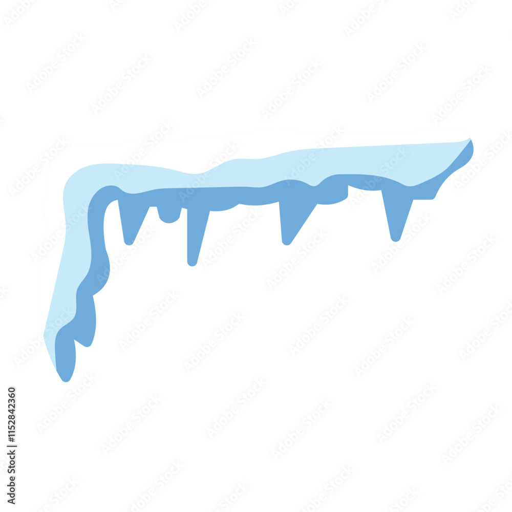 Snow caps of roofs vector illustration design