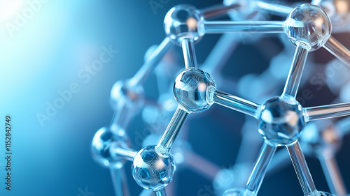 molecule with carbon, hydrogen, and oxygen atoms connected by luminescent ester linkages, advancements in polymer science and sustainable materials,quantum computing, physics and mechanics
 photo