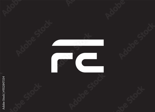 FE creative modern logo design and initial logo
