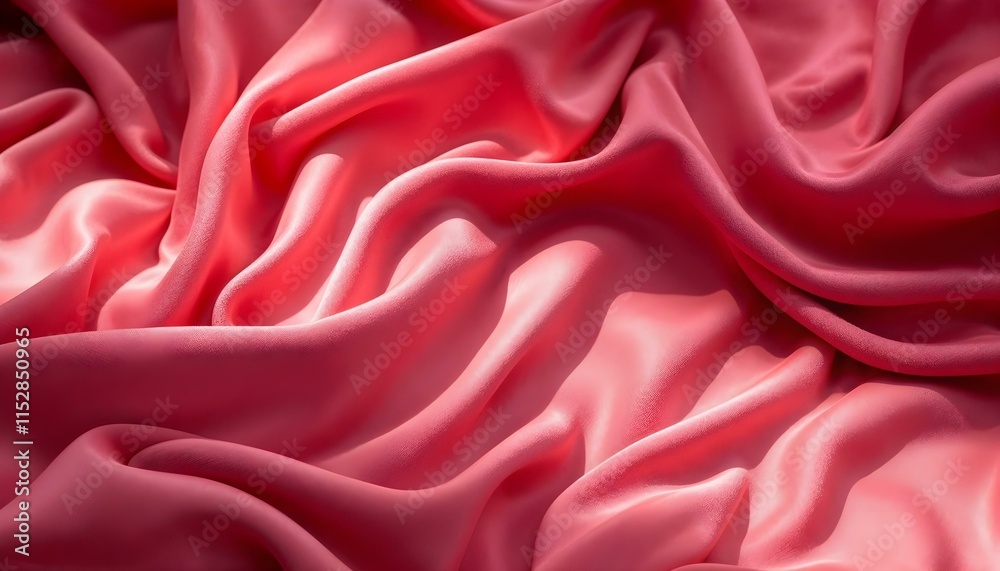 Obraz premium Luxurious velvet background in rich deep red with soft folds and a glossy finish, perfect for elegant designs.