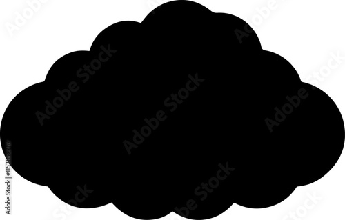 cloud silhouette vector illustration