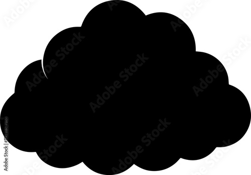 cloud silhouette vector illustration