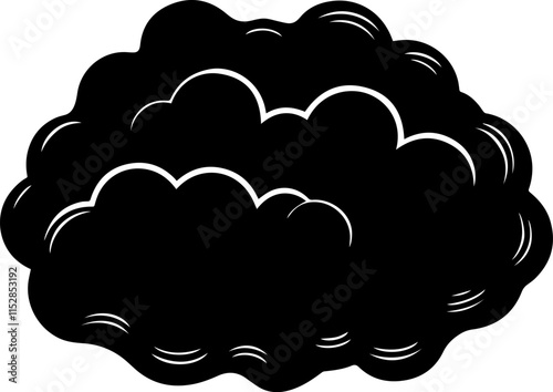 cloud silhouette vector illustration