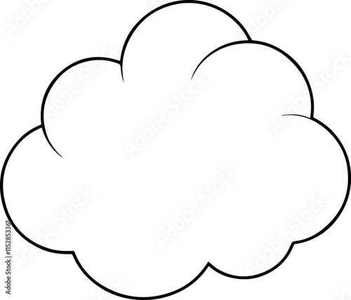 cloud outline vector illustration