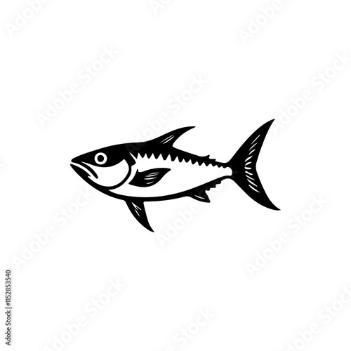 Fish Illustration in Black and White