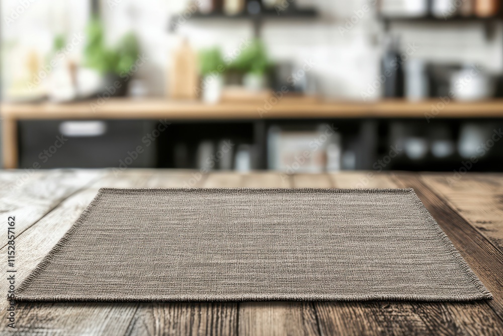 Rustic kitchen table with placemat. Rustic kitchen table with placemat.