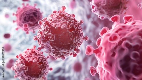 A visual representation of thyroid cancer, showing the abnormal growth in the thyroid gland area. Understanding the appearance and implications of this serious health condition photo