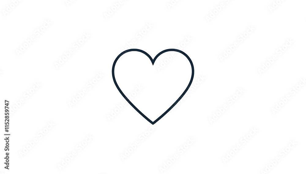 “Icon of a Heart” – A minimal heart outline icon, representing love, health, or compassion, on a white background.
“Icon of a Heart” – A minimal heart outline icon, representing love, health, or compassion, on a white background.