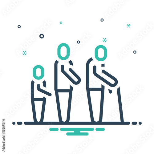 Mix icon for human life