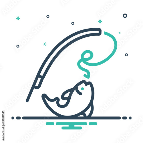 Mix icon for fishing