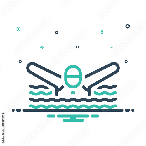 Mix icon for swimming