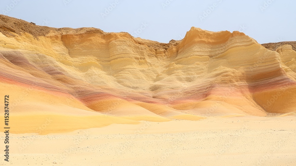 Fototapeta premium Colorful Sandstone Cliffs in Desert Landscape