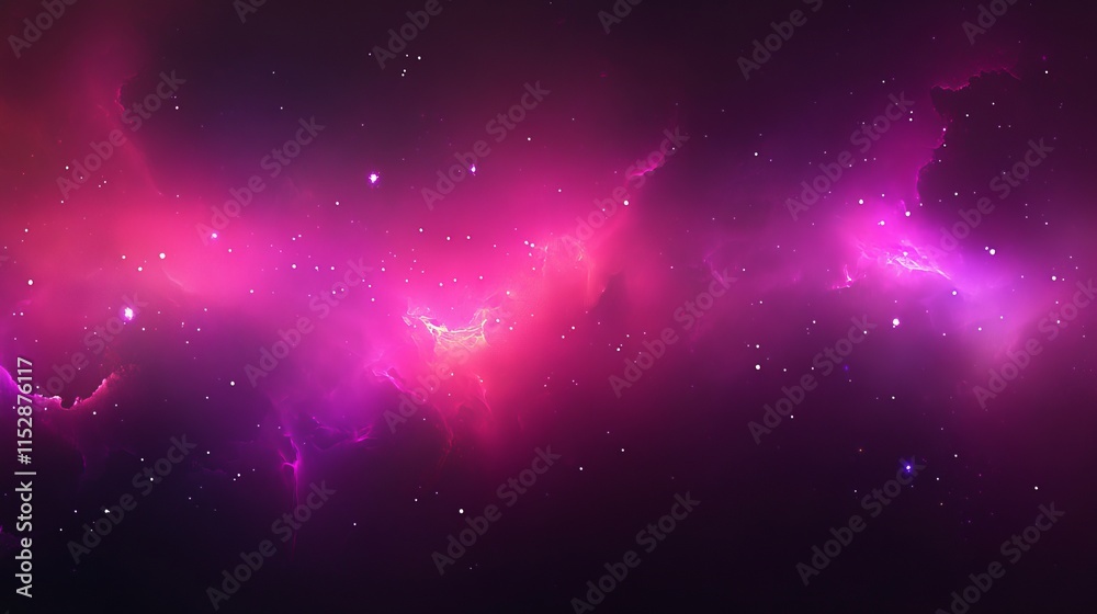 Cosmic Nebula in Vibrant Pink Hues Stellar Dust and Gaseous Clouds Cosmic Nebula in Vibrant Pink Hues Stellar Dust and Gaseous Clouds