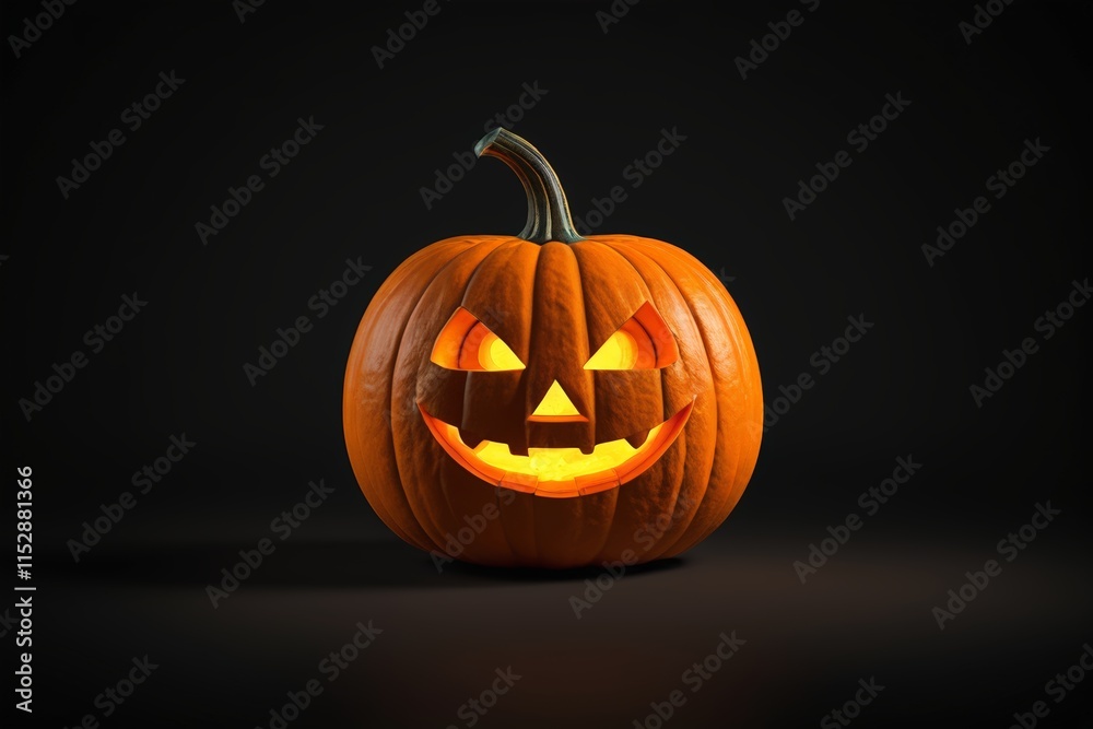 a halloween pumpkin with a glowing face a halloween pumpkin with a glowing face
