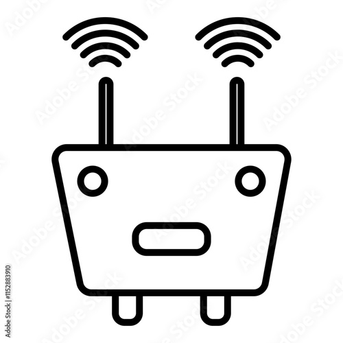 Router with Wi-fi symbol. Wi-Fi hotspot zone. The concept of a Wireless Modem