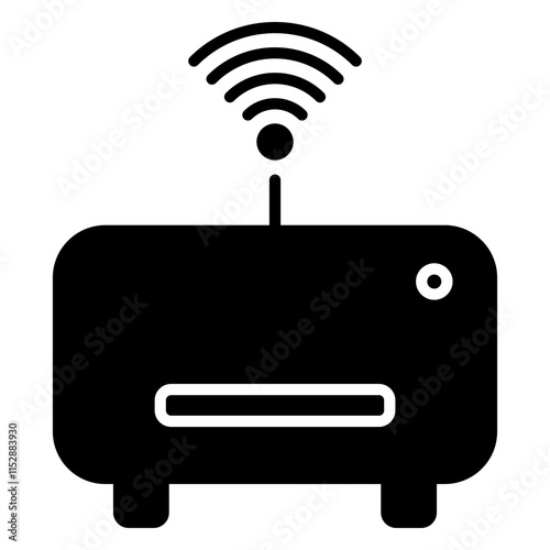 Router with Wi-fi symbol. Wi-Fi hotspot zone. The concept of a Wireless Modem